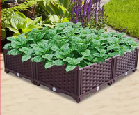 Vente directe d'usine, bac à plantation de légumes pour balcon, bac à fleurs rectangulaire en plastique pour toit, grand bac à légumes