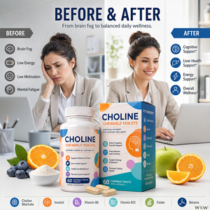 Tabletas Masticables <span class=keywords><strong>de</strong></span> Colina a Precio <span class=keywords><strong>de</strong></span> Fábrica, Inositol, Vitamina <span class=keywords><strong>B</strong></span>, Apoyo para la Salud Cerebral, Protección del Hígado, Suplemento Nutricional Energético - Product Image 3