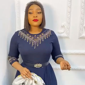 Nouvelle robe de soirée en mousseline de soie de style décontracté tendance 2025 de haute qualité, nouvelle robe <span class=keywords><strong>grande</strong></span> <span class=keywords><strong>taille</strong></span>, robe plissée africaine de <span class=keywords><strong>grande</strong></span> <span class=keywords><strong>taille</strong></span> - Product Image 1