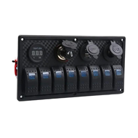Interrupteur à bascule éclairé Yuhe 6 gangs marche/arrêt double LED 12V/5V 3.1A IP65 étanche en acier inoxydable avec voltmètre et durée de vie de 50 000 cycles