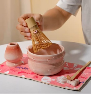 Fournitures d'usine chinoise, ensemble de <span class=keywords><strong>matcha</strong></span> de qualité cérémonielle de 7 pièces, coffret cadeau comprenant de la poudre de thé <span class=keywords><strong>matcha</strong></span> vert, des bols en céramique/<span class=keywords><strong>verre</strong></span>, du thé - Product Image 3