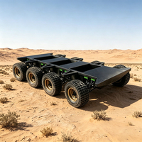 Châssis de robot électrique WA8 à 8 roues, ensemble de châssis 8 roues motrices, moteur moyeu, suspension indépendante, direction Ackermann, haute capacité de charge