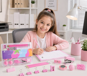 Wholesale Purple Office Stationery Set Rose