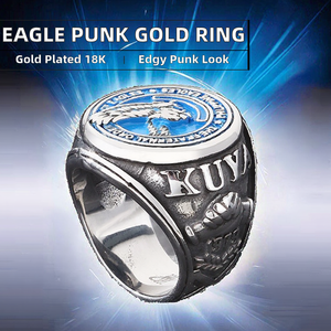 Anillos de Boda de Oro de 18K con Cruz Cristiana de San Cristóbal, Estilo Religioso, Hechos a Medida en Titanio SS8-836R para Hombres <span class=keywords><strong>y</strong></span> Mujeres - Product Image 4