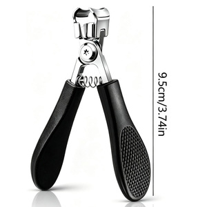 Coupe-ongles en acier inoxydable, lame incurvée, coupe-ongles avec assistance par ressort, poignée antidérapante pour adultes et personnes âgées - Product Image 1