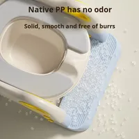 Tabouret de toilette pliable en plastique pour enfants avec main courante pour garçons et filles