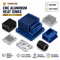 Pièces électroniques en aluminium anodisé usinées par CNC, dissipateur thermique en métal pour applications d'équipements industriels