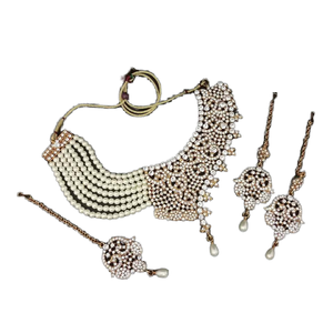 ชุดสร้อยคอรูปเทศกาลชุบทอง kriaa พร้อมเครื่องประดับแสนละเอียดไข่มุก1103657A จากออสเตรีย - Product Image 1