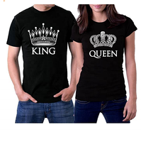T-shirts décontractés vierges en jersey 100 % coton 180g imprimés sérigraphiés pour couples, design OEM pour les amoureux
