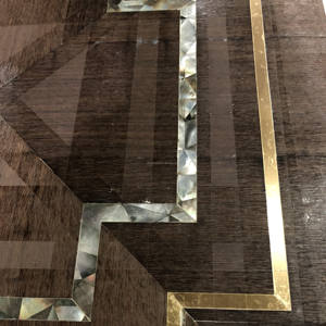 Suelo de Madera de Ingeniería de Alta Calidad, Moderno, con Incrustaciones de Latón y Metal Negro, Parquet - Product Image 6