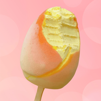 Glace exotique en gros faible en gras, multicolore, aux fruits (pêche, avocat, fraise, raisin, mangue, citron), en boîte