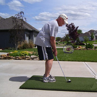 Tapis de frappe de golf robuste pour practice de driving range, sensation réelle, en caoutchouc/nylon/EVA, taille 1500x1500mm, avec ligne de tee pour le frappeur