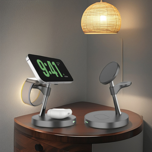 2025 Trending 3-en-1 Soporte de carga inalámbrico inteligente Personalizable LED Night Light Type-<span class=keywords><strong>C</strong></span> <span class=keywords><strong>Entrada</strong></span> <span class=keywords><strong>para</strong></span> <span class=keywords><strong>iPhone</strong></span> Precio al por mayor - Product Image 3