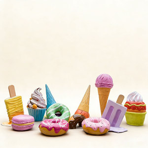 Figurines de dessert surdimensionnées en résine peintes à la main, décor extérieur Instagram-worthy pour cafés, événements et cadeaux d'affaires - Product Image 1