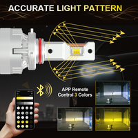 Gview G18W Application intelligente pour contrôler les ampoules de phare LED Hb4/Hb3 Ensemble de 130W 40000Lm 6000K 12V Nouvelle mise à niveau de l'éclairage automobile