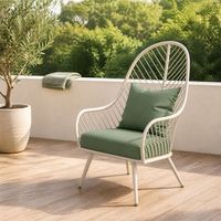 Ensemble de canapé et table en métal imperméable et résistant au soleil pour balcon de villa de loisirs, idéal pour café et salon de thé