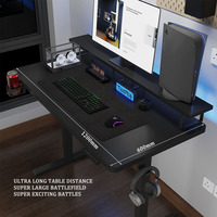 Bureau debout modulaire en métal résistant aux rayures, ergonomique, réglable en hauteur, table électrique à levage avec étagère de rangement