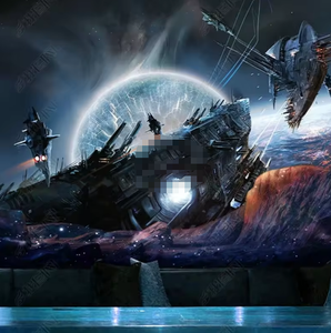 วอลเปเปอร์ไวนิลต่อสู้3D อวกาศตกแต่งบ้าน - Product Image 1