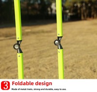 Poteau de marquage pliable pour l'entraînement au football, à deux sections, pour les obstacles de basketball et de volley-ball