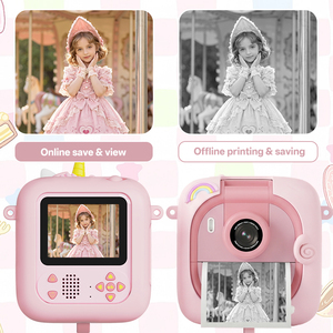 מצלמת HD כפולת עדשה CMOS עם MicroSD, MP3 ומסך 2.4 אינץ', זום אופטי 10x-20x והדפסה מיידית - Product Image 3