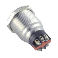 ONPOW GQ22L-11E/W/12 V/S interrupteur à bouton-poussoir en métal dia.22mm