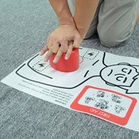 YULIN - Cube d'entraînement RCP portable avec dispositif de retour sonore - Kit d'entraînement aux compressions thoraciques avec tapis d'entraînement non tissé - CE/ISO