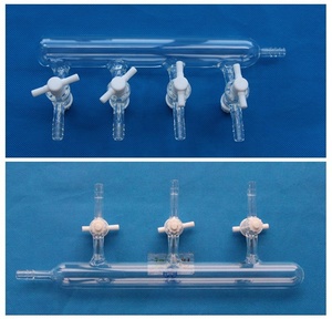 3 4 5 6 puertos Uso de laboratorio de una sola línea de vacío de vidrio colector de gas Schlenk línea con PTFE llave - Product Image 3