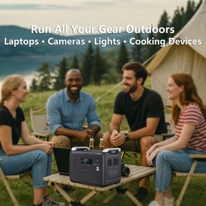 Station d'alimentation portable <span class=keywords><strong>2000W</strong></span> Batterie LiFePO4 Contrôleur MPPT Panneaux solaires Onduleur à onde sinusoïdale pure pour voiture Camping Utilisation en extérieur - Product Image 2