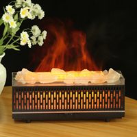 Diffuseur d'huiles essentielles à ultrasons avec lumière LED nocturne, humidificateur d'air à brume froide, parfum de sel de l'Himalaya