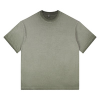T-shirt dégradé délavé en coton 230 GSM, style streetwear vintage, épaules tombantes, vierge, vente en gros, OEM, marque privée