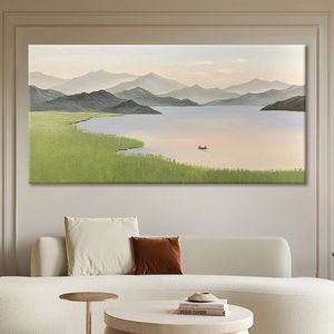 Landscape Painting Hand Painted Oil <b>Art</b> 3D Textured Surface Contemporary Abstract Style For Living Room Sofa Wall Decor - Product Image 1