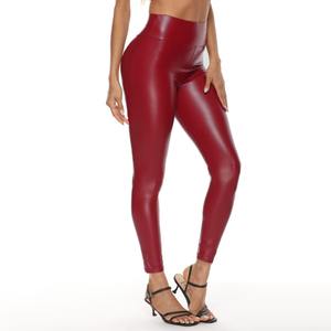 Femmes Sexy Leggings En <span class=keywords><strong>Cuir</strong></span> PU <span class=keywords><strong>Taille</strong></span> Haute Butt Lifting Pantalon En <span class=keywords><strong>Cuir</strong></span> Extensible Faux <span class=keywords><strong>Cuir</strong></span> Collants Push up - Product Image 5