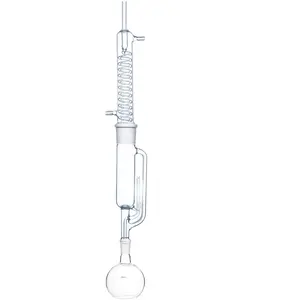 500Ml Soxhlet-Afzuigkit Met Condensor, Kolf Met Platte Bodem, Glaswerk In Het Laboratorium