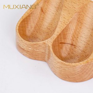 Muxiang Solid Wood <b>Pipe</b> Rack Two Slot Display <b>Stand</b> Polished Eco Friendly - Product Image 4