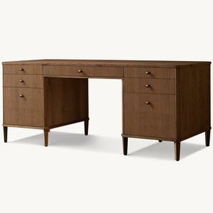 Bureau <span class=keywords><strong>d</strong></span>'étude Rhoohill personnalisé en bois massif avec tiroirs pour chambres, bureaux à domicile et chambres <span class=keywords><strong>d</strong></span>'hôtel - Product Image 2