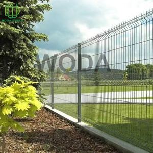 Personalizado galvanizado soldado 3D malla de alambre curvo <span class=keywords><strong>barato</strong></span> verde Pvc-coated acero melocotón poste valla de jardín - Product Image 5