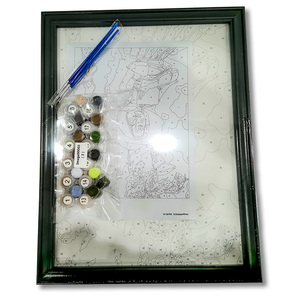 Dipinto a mano fai da te dipinto a olio con numeri su tela foto cornice su tela arte - Product Image 2
