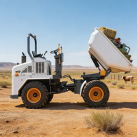Dumper articulé sur roues de 3 tonnes, 4x4, tout-terrain, camion benne de chantier, 3000 kg, moteur diesel, benne pivotante pour l'exploitation minière