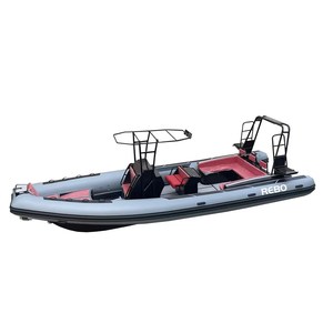 Bateau de pêche rigide de luxe Rhib860 de 28 pieds, bateaux pneumatiques en aluminium Orca/Hypalon avec moteur - Product Image 5