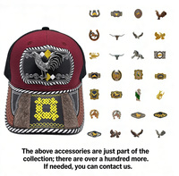 Gorra de Camionero Personalizable con Diseño de Herradura Metálica en 3D, Gorra de Vaquero Mexicana de Malla, Estilo Étnico Occidental, para Pesca y Uso Casual