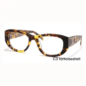 2024 di vendita calda Mix di moda grandi cornici quadrate acetato occhiali da sole alla moda ottico per le donne