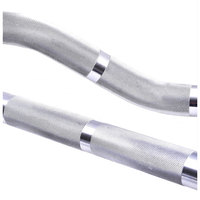 Barre de musculation droite fixe en acier de qualité professionnelle, recouverte de caoutchouc, 10-50 kg, pour la musculation, équipement d'exercice, fournisseur en gros, logo personnalisé