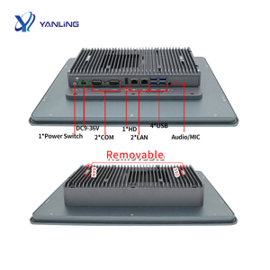 15-inch i5/i7 thế hệ thứ 8 công nghiệp tất cả-trong-một PC độ nhạy cao cảm ứng TFT-LCD Panel điện trở 6com M.2 9-36V tpm2.0 IP65 - Product Image 2