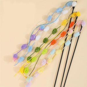 Interactive Movement Cat Chew Toy Long <b>Pole</b> with Tassel and Bell Wear-Resistant Bite-Resistant for Pets - Product Image 1