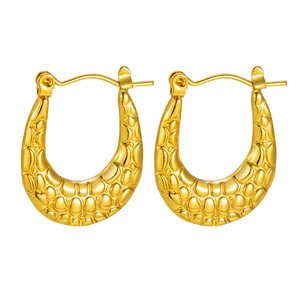 Pendientes Asequibles Directos de Fábrica, Aros Hipoalergénicos de Acero Inoxidable Chapados en Oro, Joyería de Bajo Costo para Mujer al por Mayor - Product Image 6
