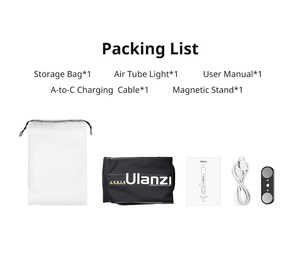 Lampe à tube d'air portable Ulan <span class=keywords><strong>Zi</strong></span> UA20 à double couleur magnétique, 2700-6500k, lumière de remplissage pour photographie intérieure et extérieure - Product Image 4