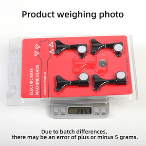 Màu Đen Và Chrome 2R2L Diecast Điện Bass Máy Đầu Phím Bộ Chỉnh Thiết Lập Bass Guitar Điều Chỉnh Pegs 4 Bộ - Product Image 6