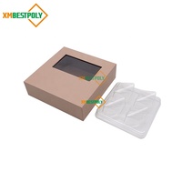 Boîte cadeau en chocolat de luxe faite à la main, emballage en carton rigide avec inserts pour les bonbons et les desserts