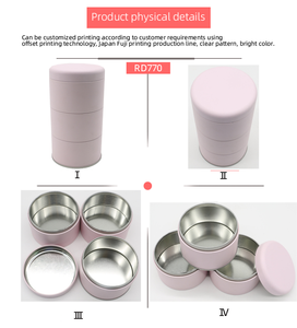 Thiết Kế Mới Vòng Rỗng Lon Thiếc Tùy Chỉnh In Sang Trọng Nhỏ Cà Phê Trà Kim Loại Ba Lớp Có Thể Canister Đa Màu Sắc Hộp Thiếc - Product Image 3