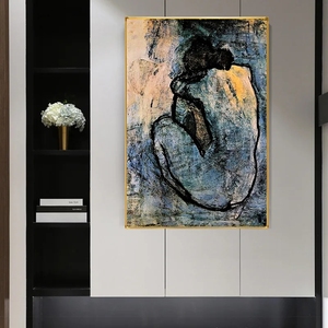 Obras de Arte Abstracto, Mujer <span class=keywords><strong>Guernica</strong></span>, Póster de Arte Lineal, Pintura al Óleo, Impresión de Pintura al Óleo para Pared, Decoración del Hogar, Patrón Decorativo - Product Image 3